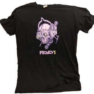 ANGLERFISH T-shirt. Black and purple.  Size M.